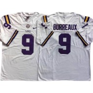 LSU Tigers #9 White Football Jersey -  Joe Burreaux 