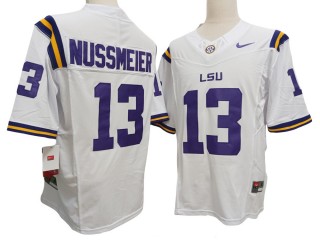 LSU Tigers #13 Garrett Nussmeier White Vapor F.U.S.E. Limited Jersey