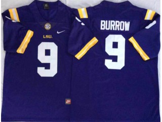 LSU Tigers #9 Purple Football Jersey - Joe Burrow