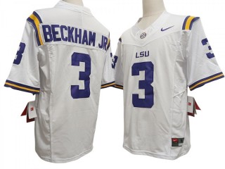 LSU Tigers #3 Odell Beckham Jr. White Vapor F.U.S.E. Limited Jersey