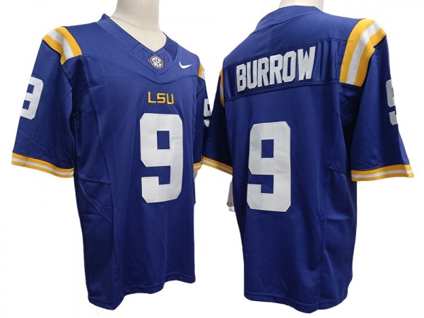 LSU Tigers #9 Joe Burrow Purple Vapor F.U.S.E. Limited Jersey