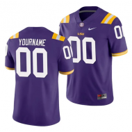 Custom LSU Tigers Purple College Football Jersey