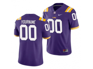 Custom LSU Tigers Purple College Football Jersey