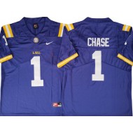 LSU Tigers #1 Ja'Marr Chase Purple College Football Jersey