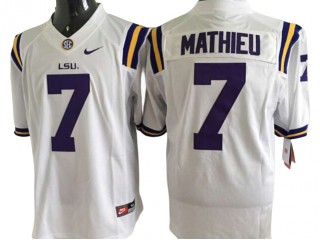 LSU Tigers #7 Tyrann Mathieu Purple Football Jersey