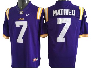 LSU Tigers #7 Tyrann Mathieu Purple Football Jersey