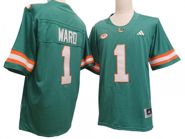 Miami Hurricanes #1 Cameron Ward Green Vapor F.U.S.E. Limited Jersey