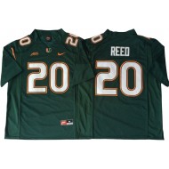 Miami Hurricanes #20 Ed Reed Green Football Jersey