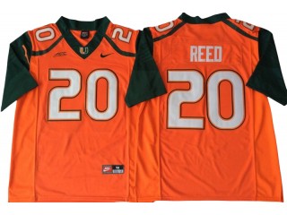 Miami Hurricanes #20 Ed Reed Orange Football Jersey