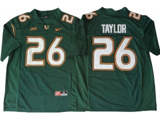 Miami Hurricanes #26 Sean Taylor Green Football Jersey