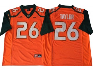 Miami Hurricanes #26 Sean Taylor Orange Football Jersey