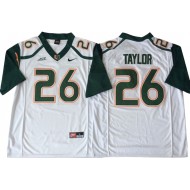 Miami Hurricanes #26 Sean Taylor White Football Jersey