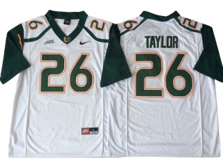 Miami Hurricanes #26 Sean Taylor White Football Jersey