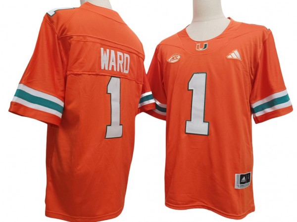 Miami Hurricanes #1 Cameron Ward Orange Vapor F.U.S.E. Limited Jersey