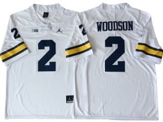 Michigan Wolverines #2 Charles Woodson White Football Jersey