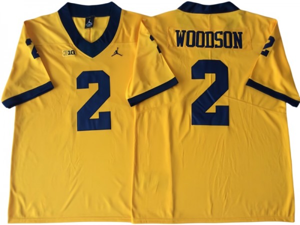 Michigan Wolverines #2 Charles Woodson Yellow Football Jersey