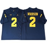 Michigan Wolverines #2 Charles Woodson Navy Football Jersey