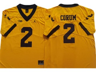 Michigan Wolverines #2 Blake Corum Yellow College Jersey