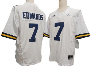 Michigan Wolverines #7 Donovan Edwards White Vapor F.U.S.E. Limited Jersey