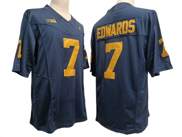 Michigan Wolverines #7 Donovan Edwards Navy Vapor F.U.S.E. Limited Jersey