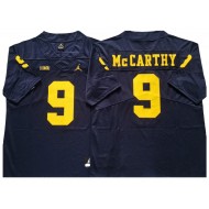 Michigan Wolverines #9 J.J. McCarthy Navy Football Jersey-Custom