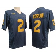 Michigan Wolverines #2 Blake Corum Navy Vapor F.U.S.E. Limited Jersey