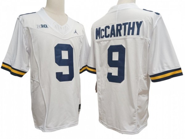 Michigan Wolverines #9 J.J. McCarthy White Vapor F.U.S.E. Limited Jersey