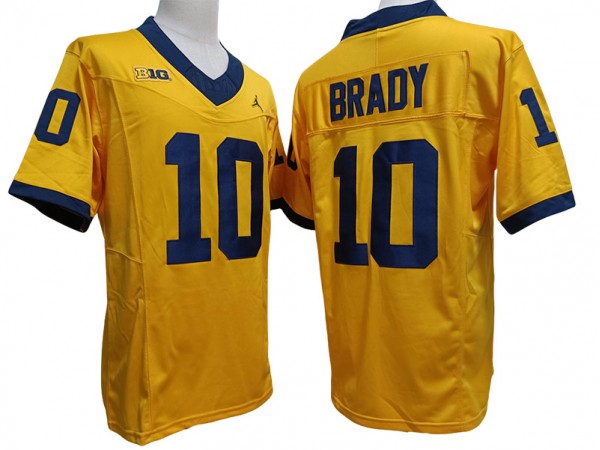 Michigan Wolverines #10 Yellow Vapor F.U.S.E. Limited Jersey - Tom Brady 