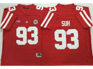 Nebraska Cornhuskers #93 Ndamukong Suh Red Football Jersey