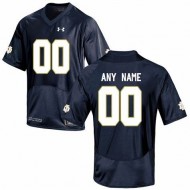 Custom Notre Dame Fighting Irish Navy Football Jersey