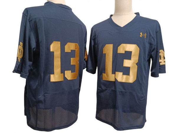 Notre Dame Fighting Irish #13 Riley Leonard Navy Vapor F.U.S.E. Limited Jersey