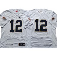 Notre Dame Fighting Irish #12 White College Football Jersey