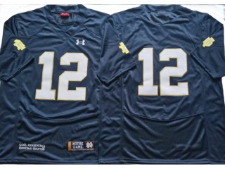 Notre Dame Fighting Irish #12 Navy College Football Jersey