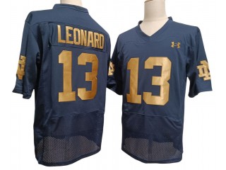 Notre Dame Fighting Irish #13 Riley Leonard Navy Vapor F.U.S.E. Limited Player Name Jersey