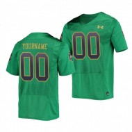 Custom Notre Dame Fighting Irish Green Football Jersey