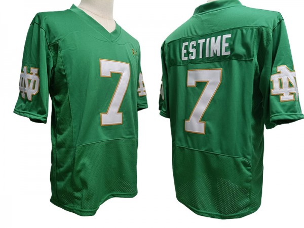 Notre Dame Fighting Irish #7 Audric Estime Green Vapor F.U.S.E. Limited Jersey