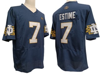 Notre Dame Fighting Irish #7 Audric Estime Navy Vapor F.U.S.E. Limited Jersey