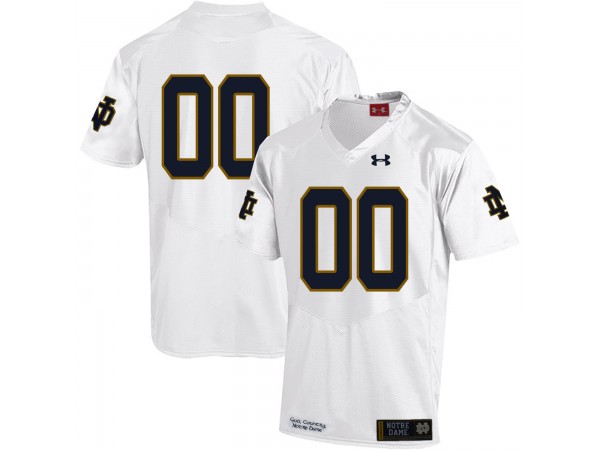 Custom Notre Dame Fighting Irish White Football Jersey