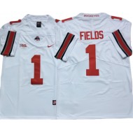 Ohio State Buckeyes #1 Justin Fields White Football Jersey