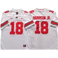 Ohio State Buckeyes #18 Marvin Harrison Jr. White Football Jersey