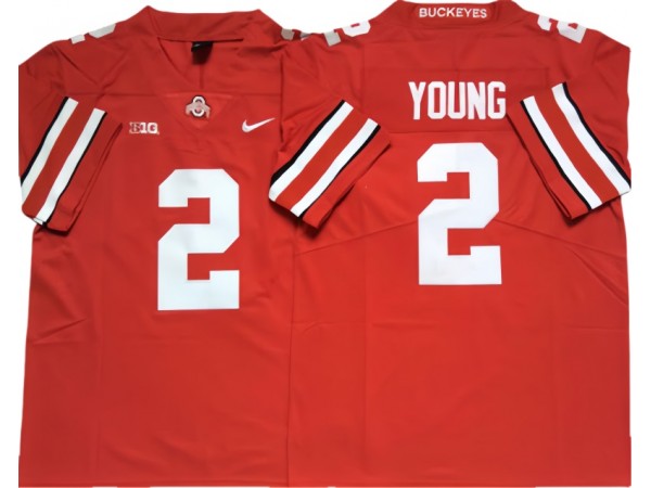 Ohio State Buckeyes #2 Chase Young Red Football Jersey