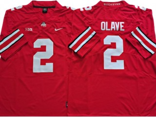 Ohio State Buckeyes #2 Red Jersey - Chris Olave 