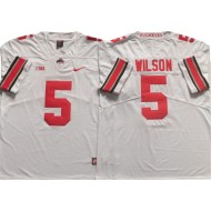 Ohio State Buckeyes #5 Garrett Wilson White College Jersey