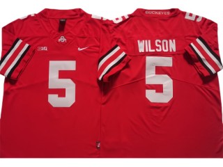 Ohio State Buckeyes #5 Garrett Wilson Red College Jersey