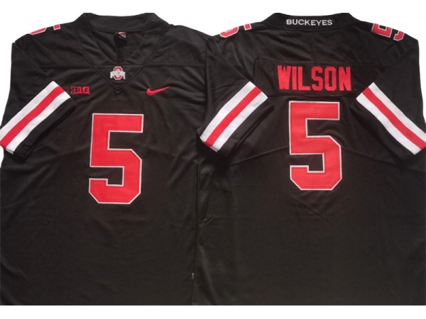 Ohio State Buckeyes #5 Garrett Wilson Black College Jersey