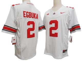 Ohio State Buckeyes #2 White Vapor F.U.S.E. Limited Jersey - Emeka Egbuka 