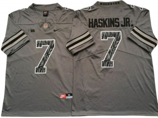 Ohio State Buckeyes #7 Dwayne Haskins Jr. Gray Shadow  Jersey - Custom