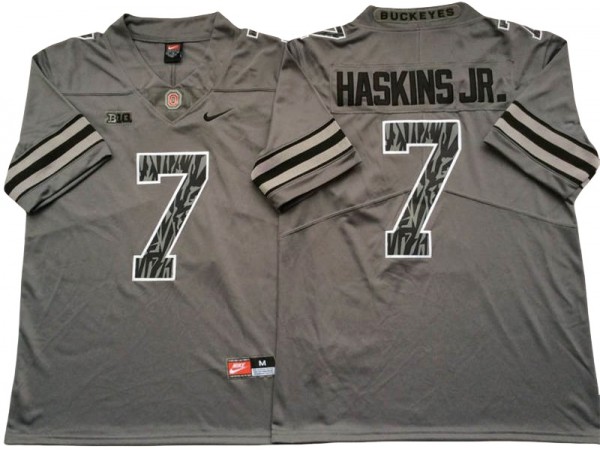 Ohio State Buckeyes #7 Dwayne Haskins Jr. Gray Shadow  Jersey - Custom