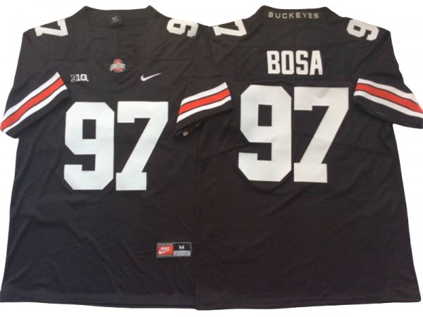 Ohio State Buckeyes #97 Joey Bosa Black/White Football Jersey