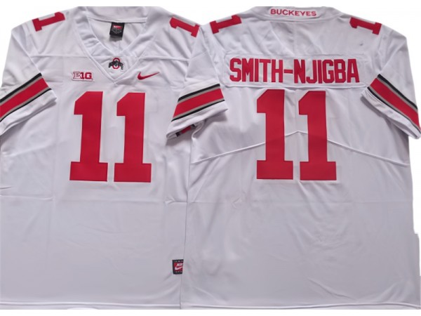 Ohio State Buckeyes #11 Jaxon Smith-Njigba White College Jersey